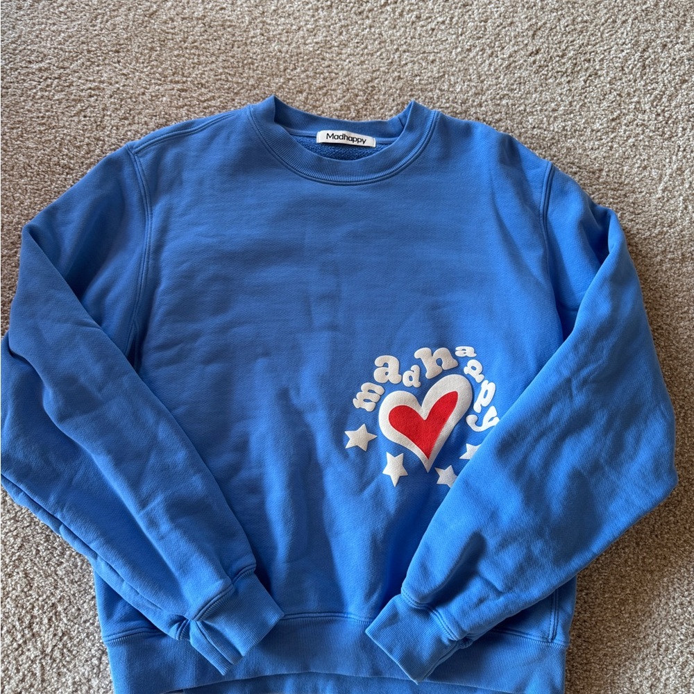 Madhappy Blue Heart Sweatshirt - Picture 2 of 5